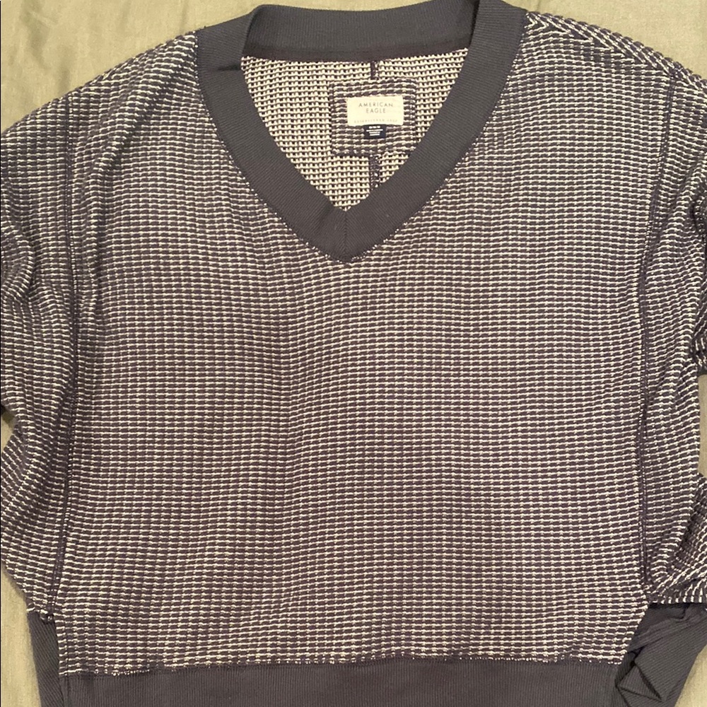 Women’s Navy and White Sweater